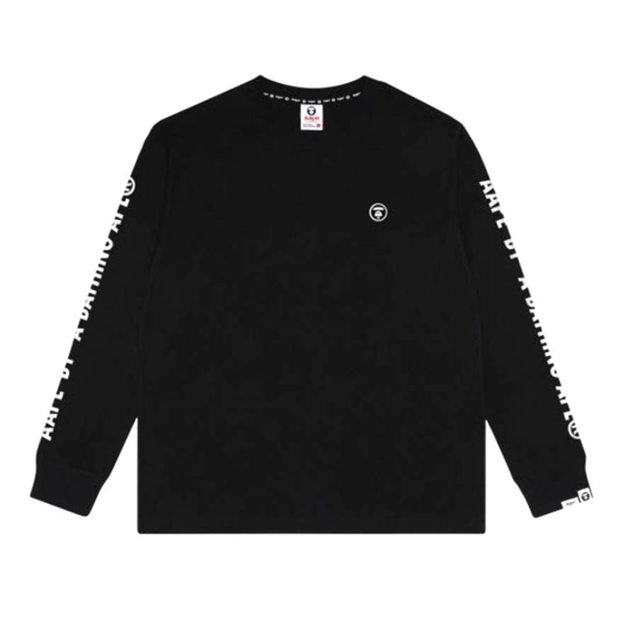 Aape 猿颜徽章袖部字母长袖T恤 男女同款 2900/0379