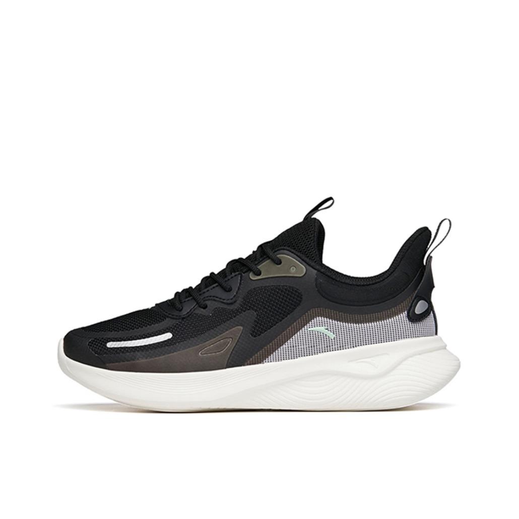 推荐商品：安踏 凌云二代 跑鞋 网面透气防滑耐磨轻便减震软底 黑色/迷雾紫