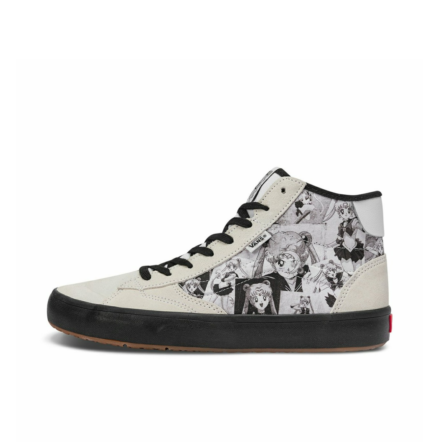 推荐商品：Vans/范斯 The Lizzie 板鞋 潮流复古减震防滑耐磨运动织物 美少女战士联名/黑白印花
