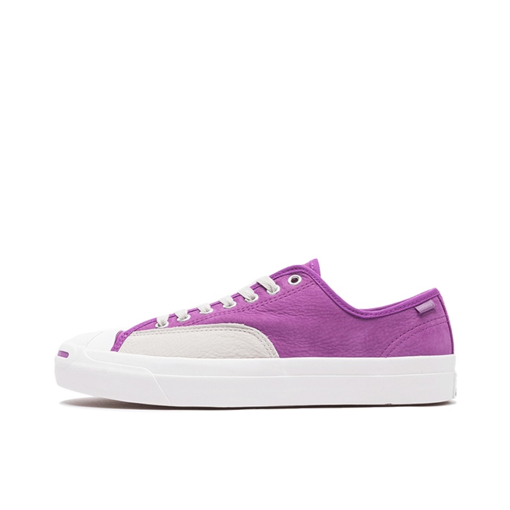 推荐商品：Converse/匡威 Jack Purcell 帆布鞋 圆头防滑耐磨减震轻便复古日常百搭 Icon Violet/Pale Grey 紫灰拼接设计
