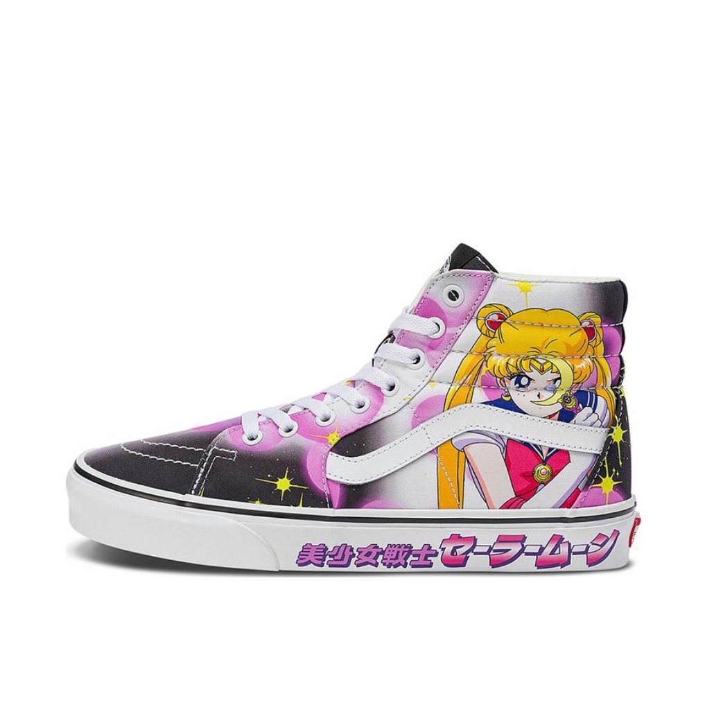 推荐商品：Vans/范斯 SK8-Hi 板鞋 潮流经典拼接复古街头厚底 美少女战士联名/彩色印花