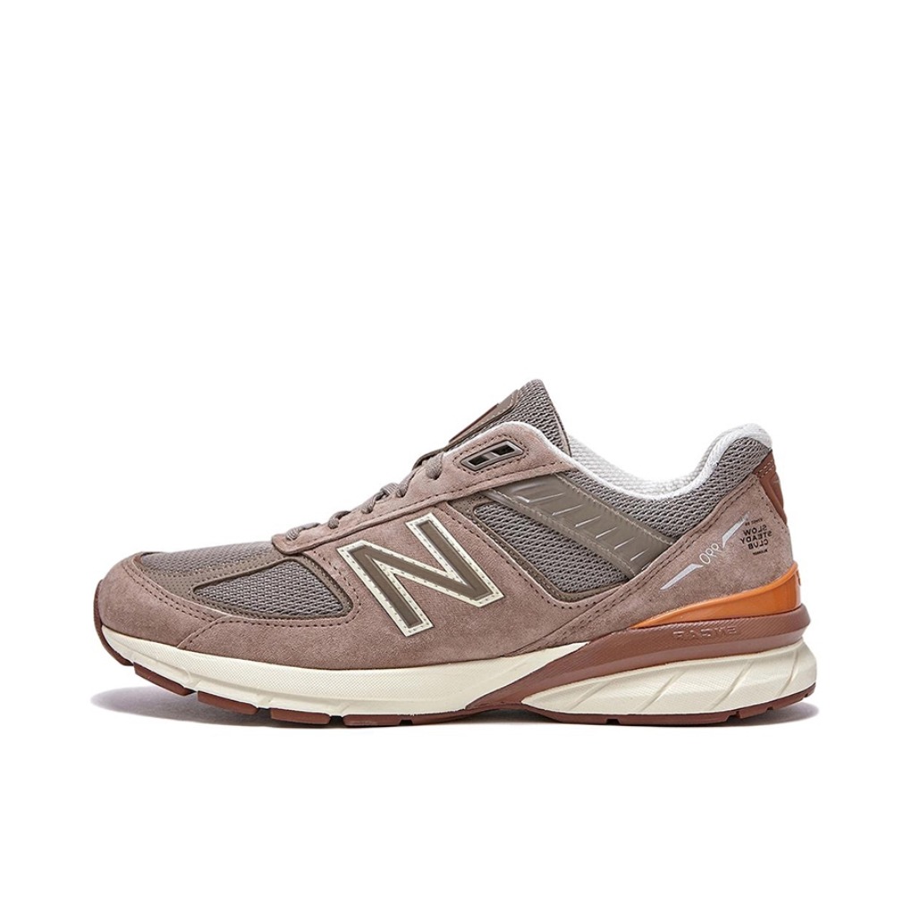推荐商品：New Balance 990 V3 跑鞋 复古轻便防滑减震透气支撑缓震织物城市通勤圆头 棕色/灰色/橙色