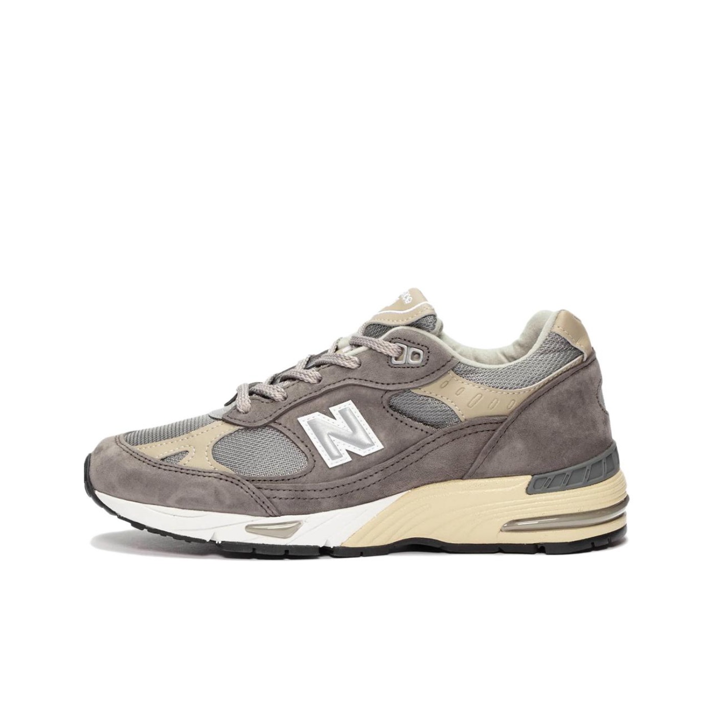 推荐商品：New Balance 991 跑鞋 舒适减震防滑耐磨织物网布透气经典复古休闲运动百搭通勤贴合 灰色/卡其/白