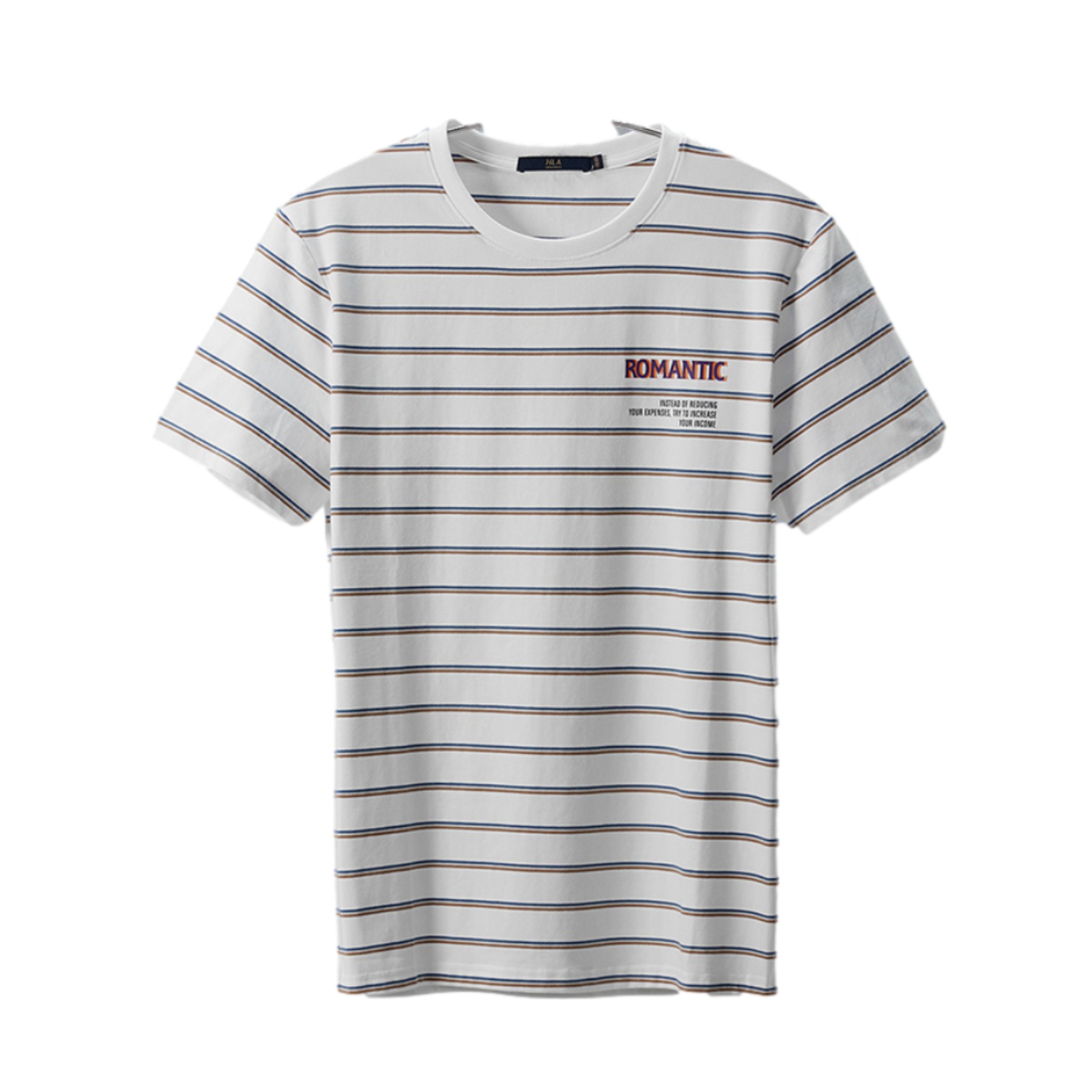 HLA 时尚条纹款短袖T恤 HNTBJ2Q088A
