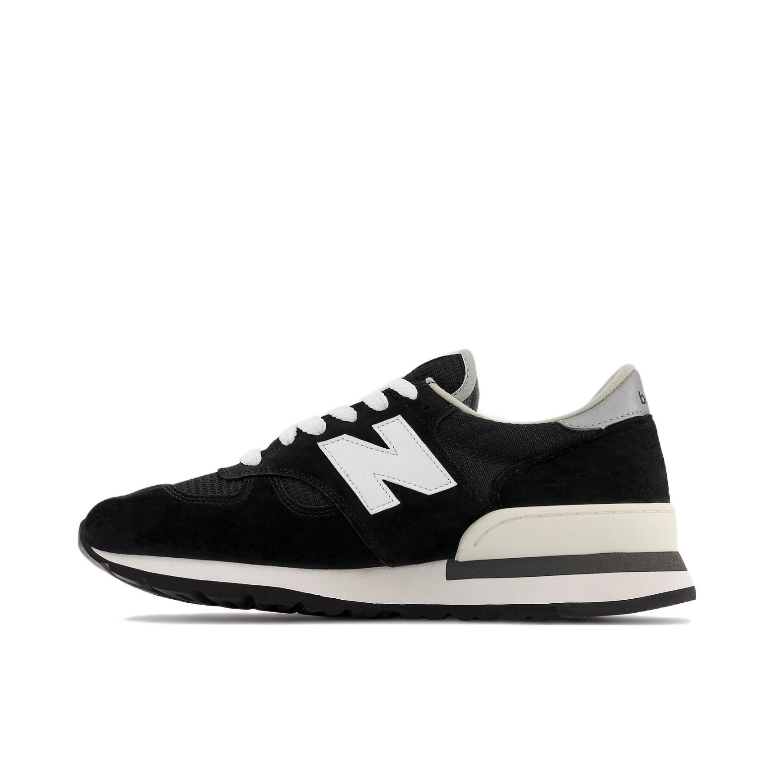 推荐商品：New Balance 990 V1 跑鞋 防滑耐磨网布透气减震轻便包裹性支撑织物复古马拉松 黑色/白色