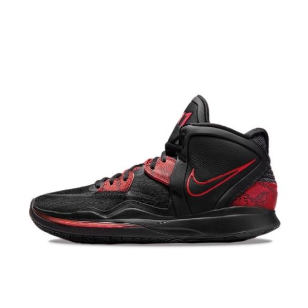 推荐商品：Nike Kyrie 8 infinity 欧文8 防滑耐磨 减震透气 包裹性 实战 织物 合成革 舒适百搭 篮球鞋 国外版/黑色/大学红