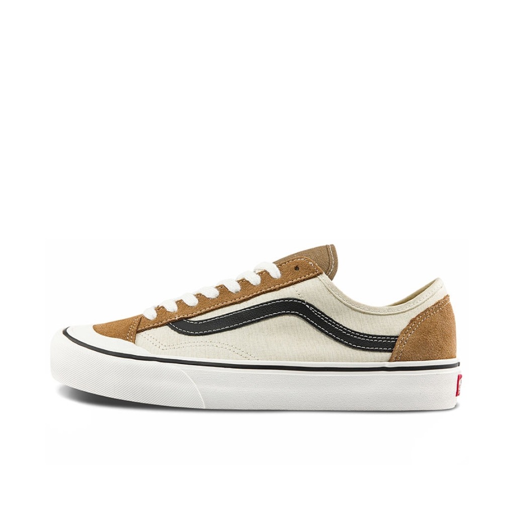 推荐商品：Vans/范斯 Style 136 DECON VR3 SF 防滑耐磨 舒适透气 复古 帆布鞋 米黄/棕色