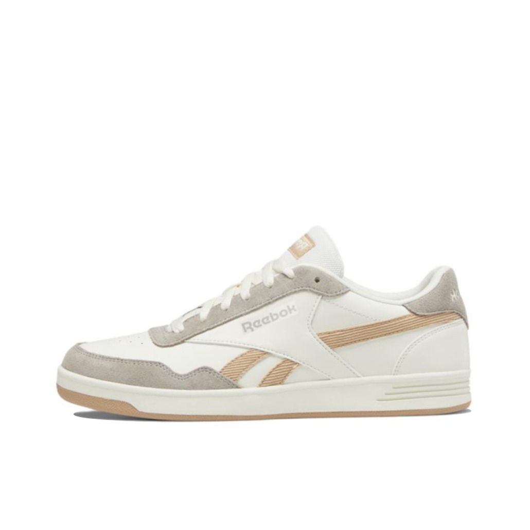 推荐商品：Reebok/锐步 Royal Techque T 时尚经典 复古百搭 防滑耐磨 舒适轻便 休闲运动 滑板鞋 白色/棕色