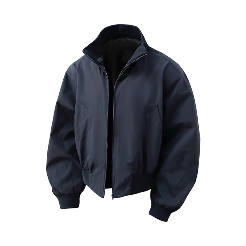 推荐商品：BLACKSOAG 美式纯色复古街头飞行员夹克 藏青