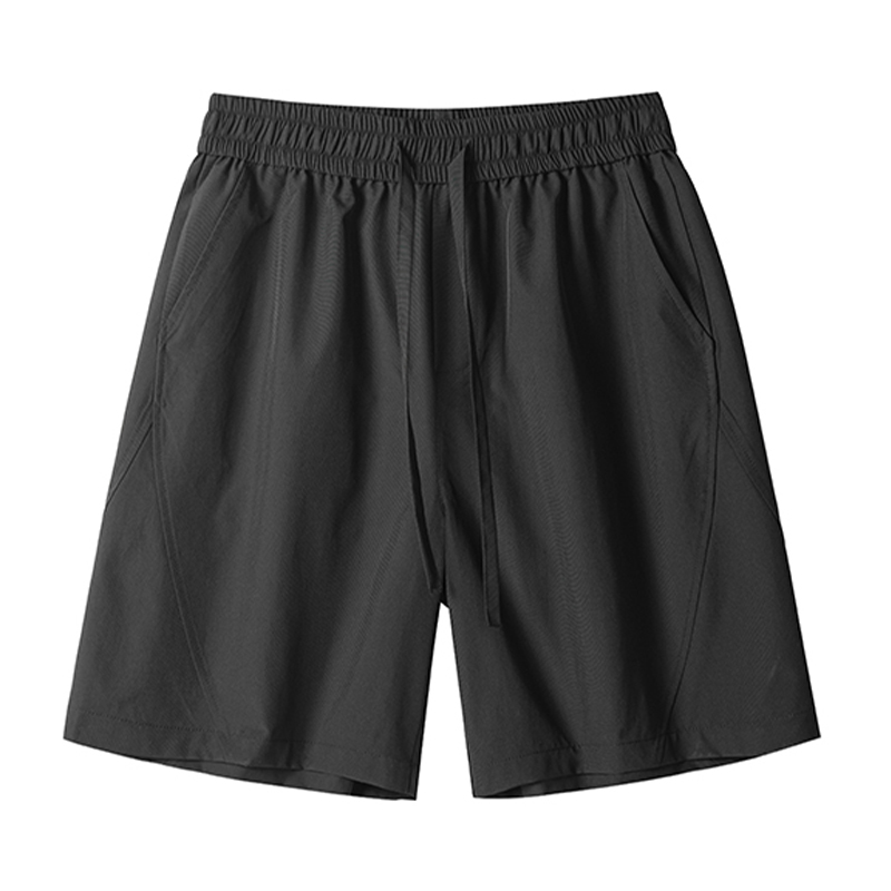 推荐商品：维路雅 美式速干薄款冰丝跑步健身五分运动短裤 WLY26010 黑