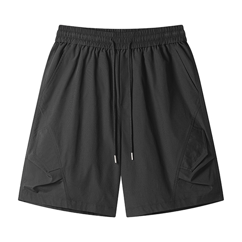 推荐商品：维路雅 冰丝速干薄款五分沙滩休闲短裤 WLY260101 黑