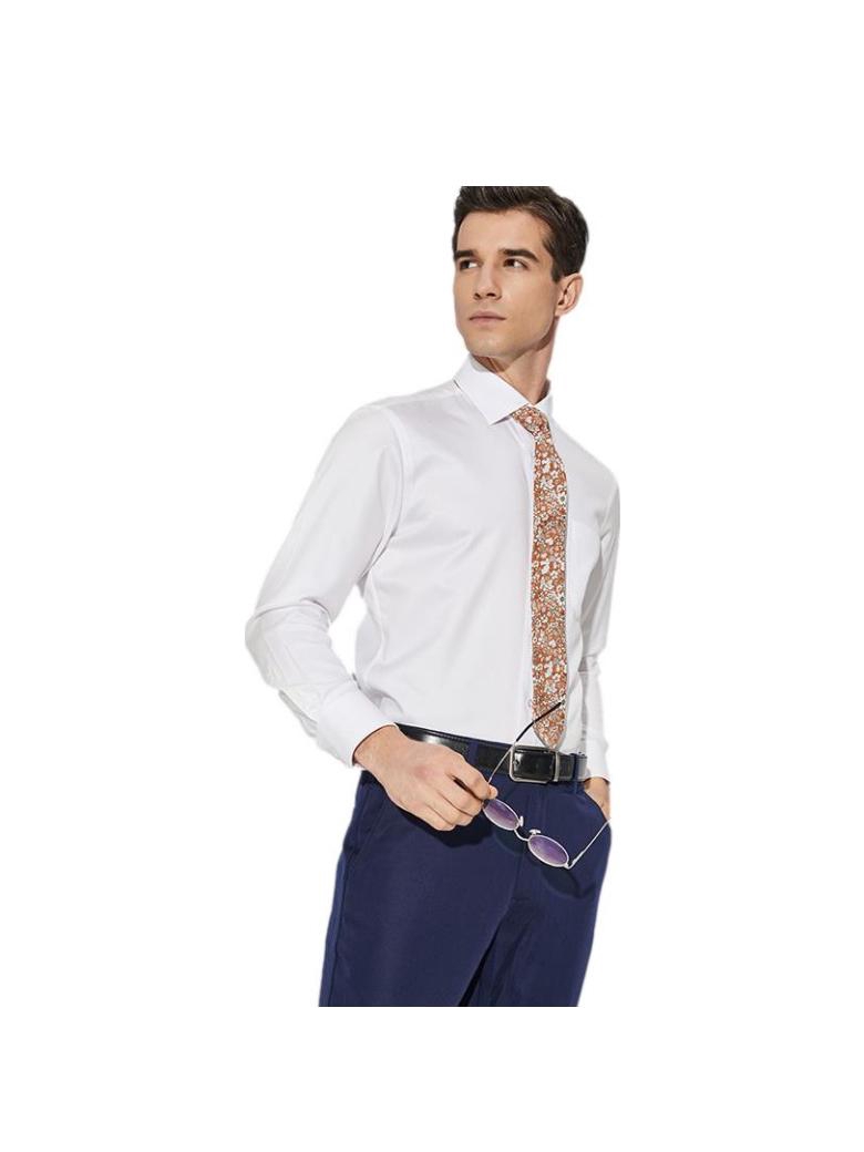 推荐商品：Youngor DP免烫系列 平整不易皱纯色透气长袖衬衫 YLDP10171BJA 白