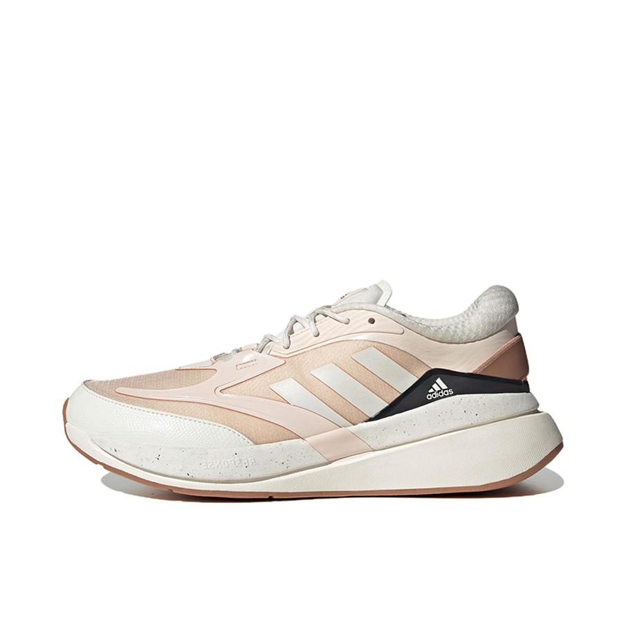 推荐商品：adidas Brevard 轻便透气 耐磨防滑 减震 织物 跑鞋 浅橘色/白色/褐色