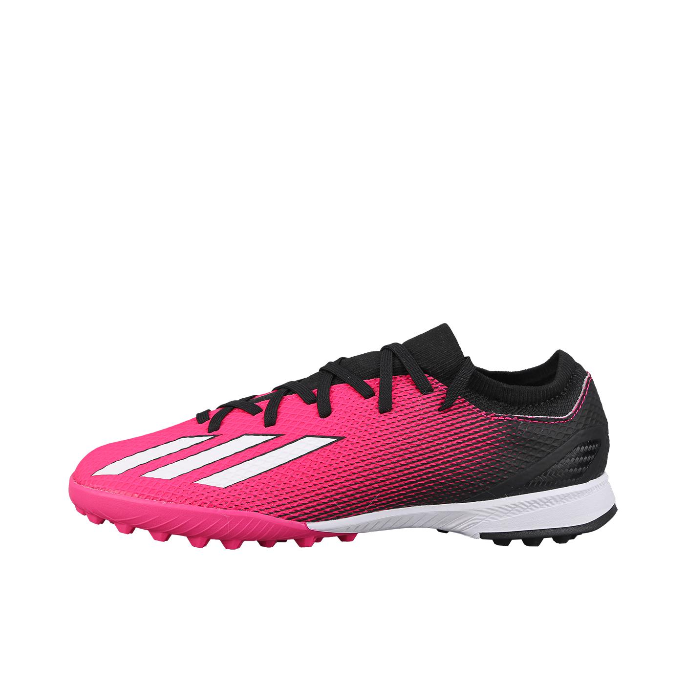 推荐商品：adidas X Speedportal.3 TF 入门 胶质碎钉 人造草地 防滑耐磨 舒适轻便 足球鞋 大童/粉红/黑色