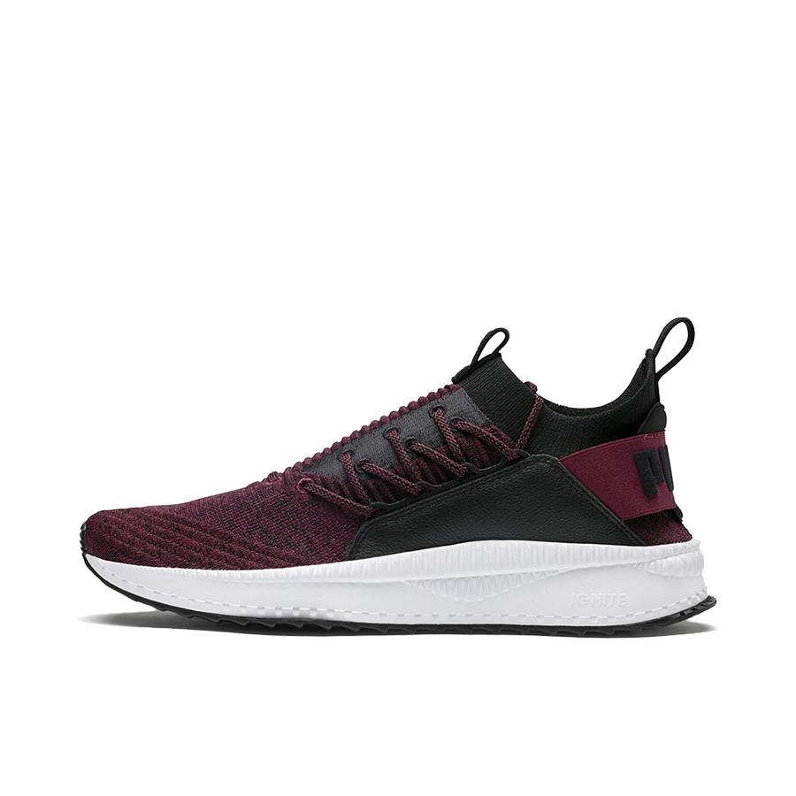推荐商品：Puma/彪马 Tsugi Jun Cubism 轻便舒适 防滑耐磨 减震透气 运动休闲鞋 DarkRed/Black 酒红黑