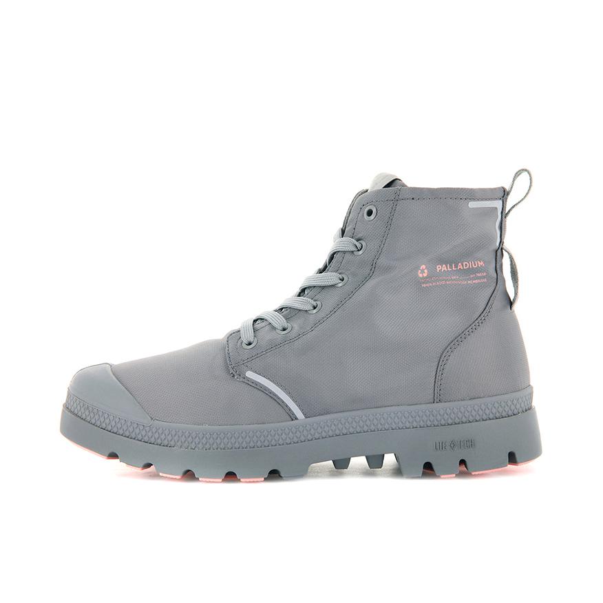 推荐商品：Palladium Pampa Lite+ 防滑耐磨 舒适透气 减震 防水 简约百搭 靴子 灰色/粉色