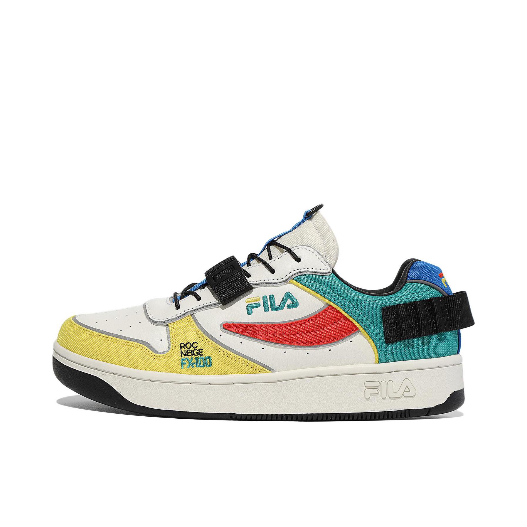 推荐商品：FILA/斐乐 FX-100 1992 Rock Nage 轻便防滑 运动休闲鞋 1TM01861E 黄色/白色/绿色