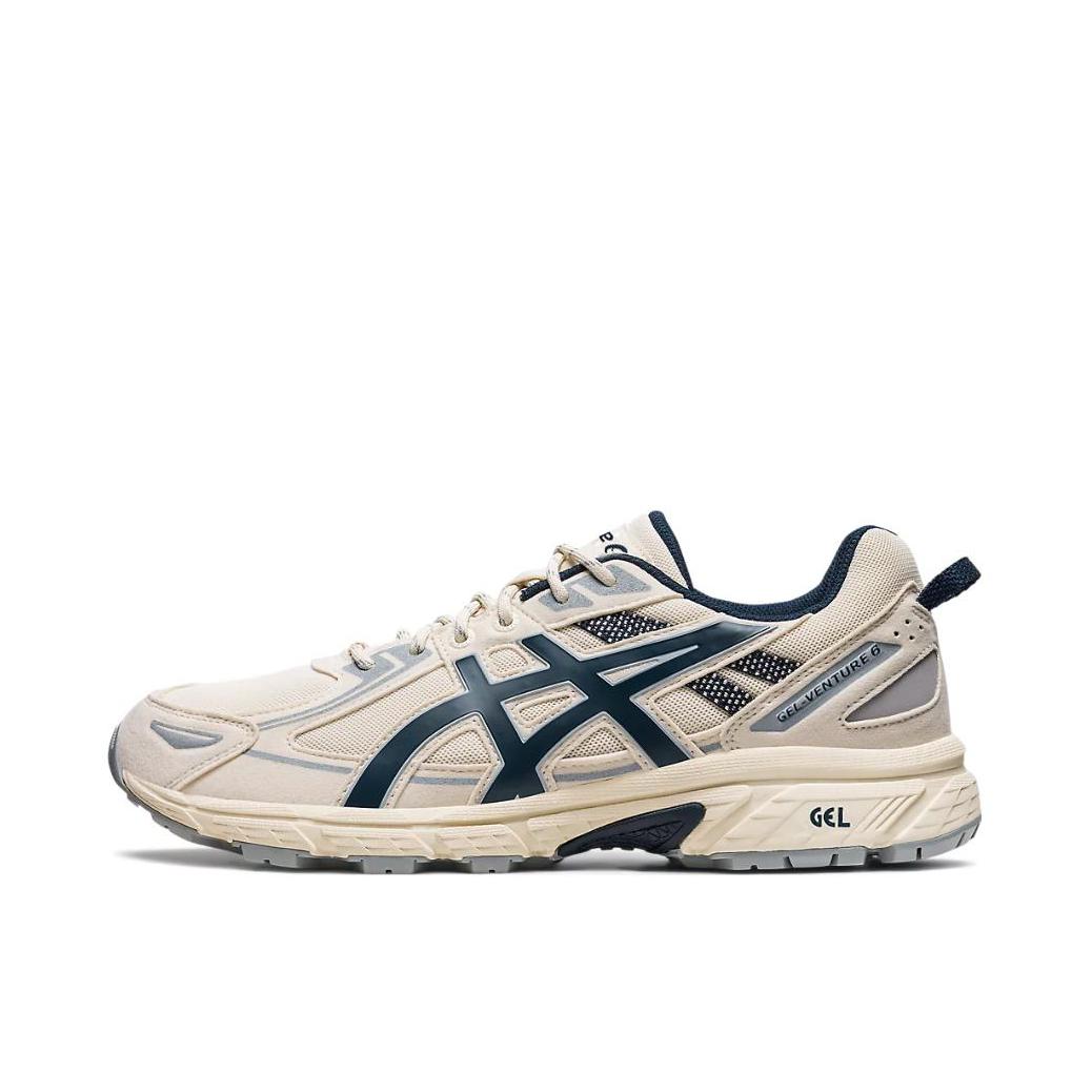 推荐商品：Asics/亚瑟士 Gel-Venture 6 跑鞋 防滑耐磨缓冲抓地减震回弹透气复古越野 海盐芝士/韩国限定/米白蓝