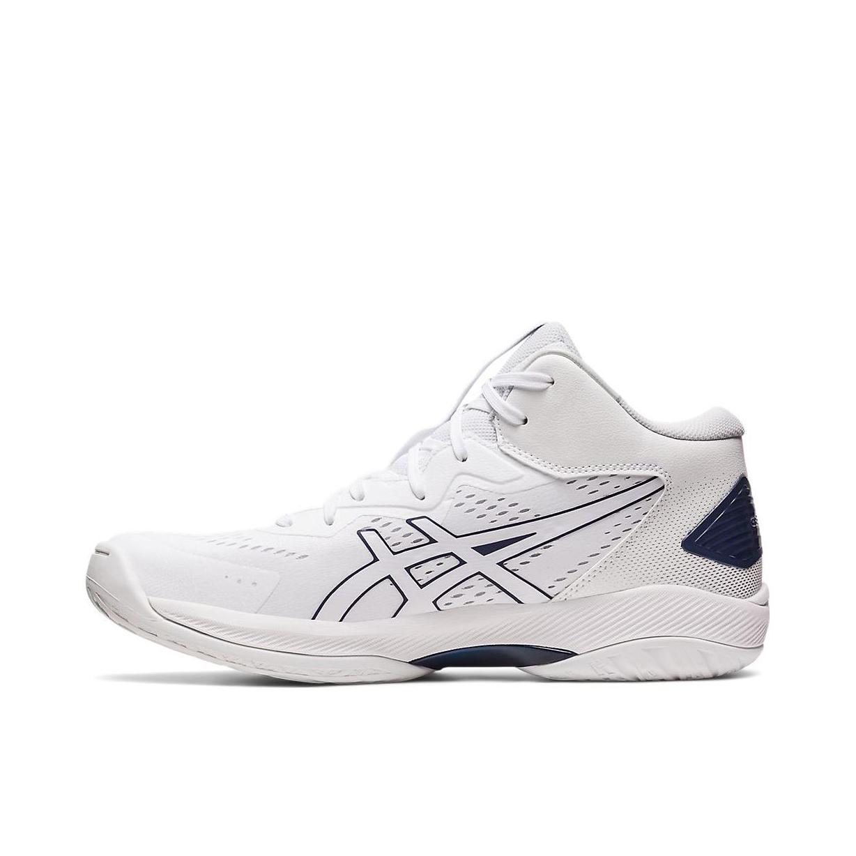 推荐商品：Asics/亚瑟士 Gel-Hoop V15 轻量透气 减震 防滑耐磨 圆头 织物 篮球鞋 白色/蓝色