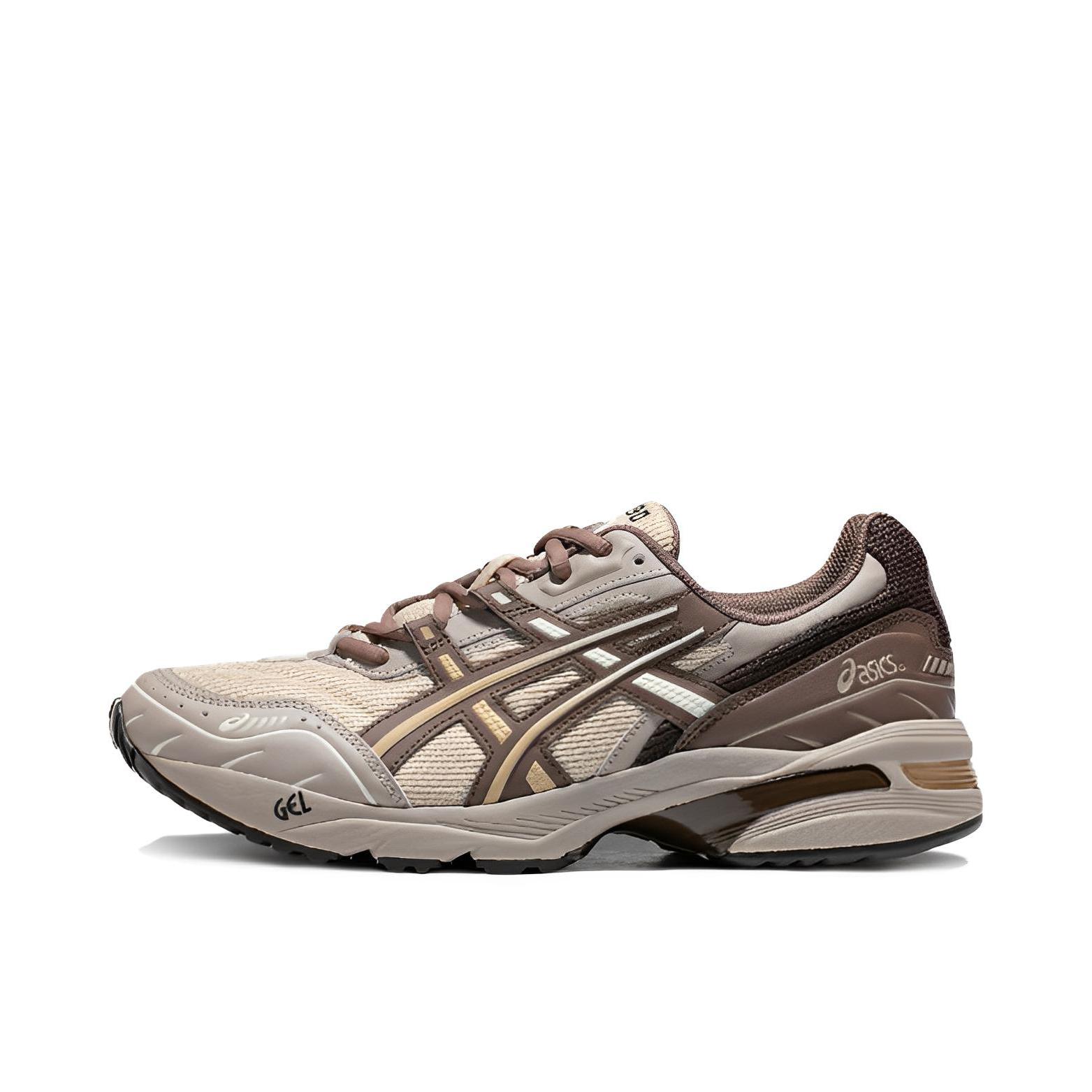 推荐商品：Asics/亚瑟士 Gel-1090 跑鞋 防滑耐磨舒适透气缓震稳定复古织物合成革慢跑耐用流光风 棕色