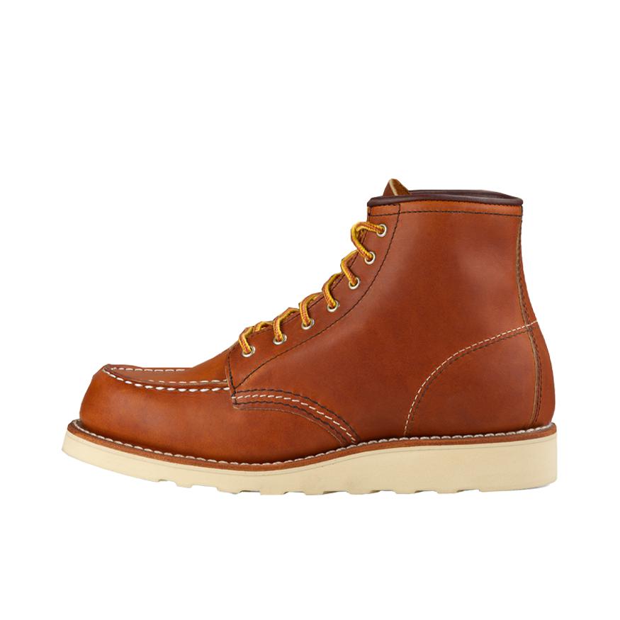 推荐商品：Red Wing Shoes/红翼 6寸方头 舒适 经典复古 休闲百搭 时尚美式 牛皮 马丁靴 棕黄色/白色