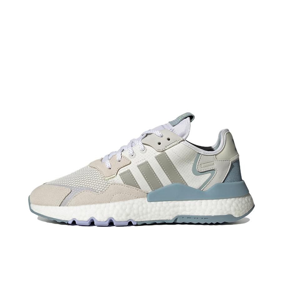 推荐商品：adidas Originals Nite Jogger BOOST 透气 防滑 支撑 中底 复古 运动休闲鞋 米色/蓝色/灰色