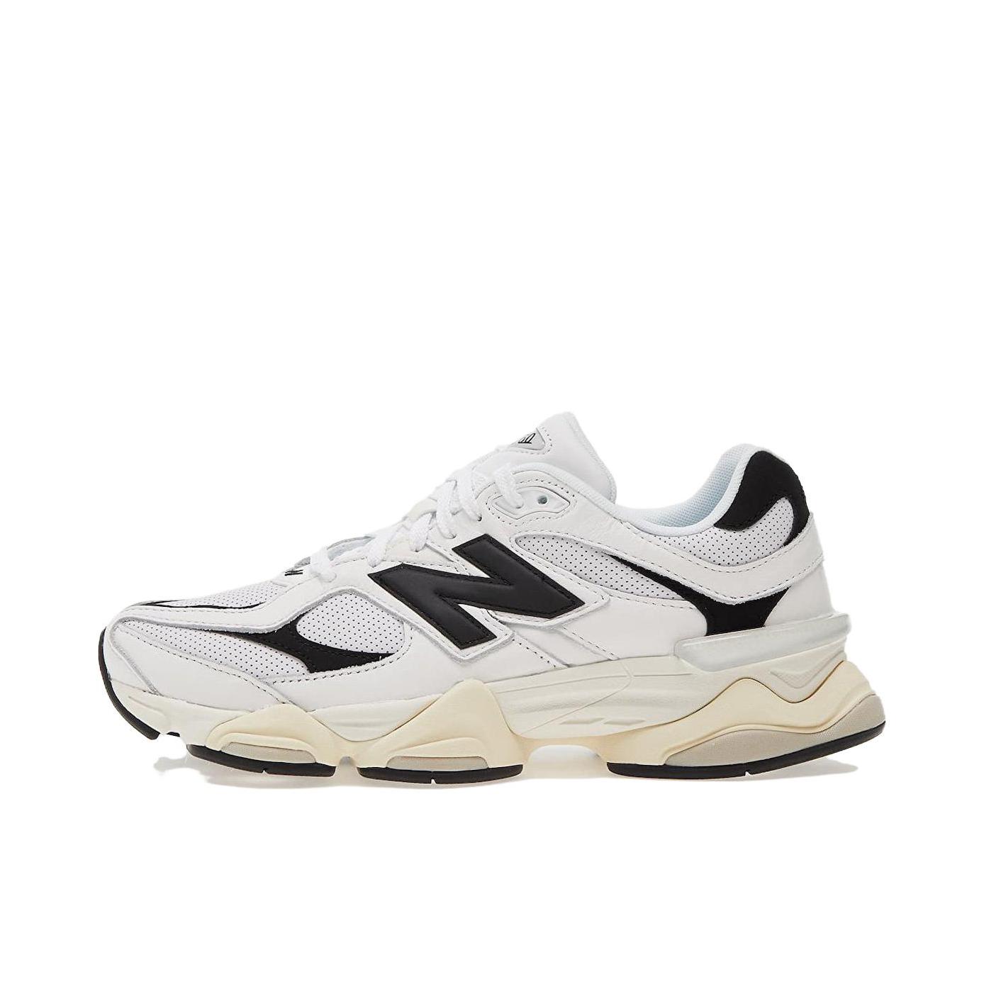 推荐商品：New Balance 9060 跑鞋 绒面革舒适减震网面透气防滑耐磨拼接复古增高圆头贴合耐穿 白色/黑色