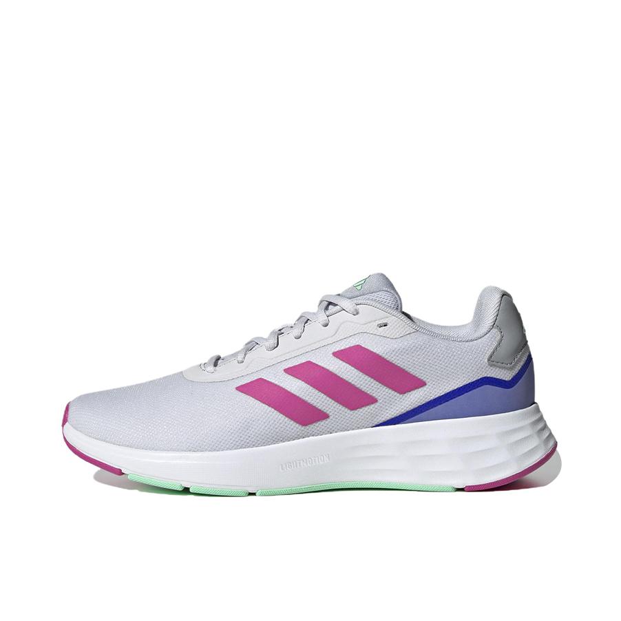 推荐商品：adidas Start Your Run 跑鞋 缓震耐磨网面舒适透气备赛训练 女款/白色/玫紫/蓝色