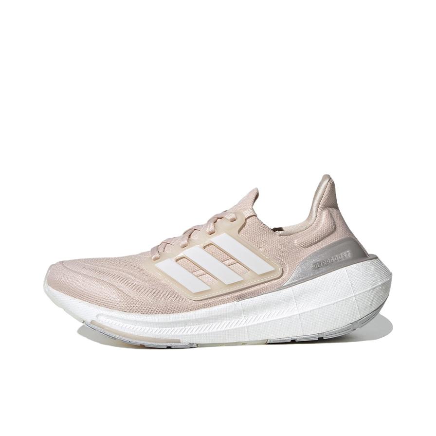 推荐商品：adidas Ultraboost Light 跑鞋 经典UB舒适减震防滑耐磨轻质织物运动随心畅跑抗扭转圆头 女款/粉色/白色