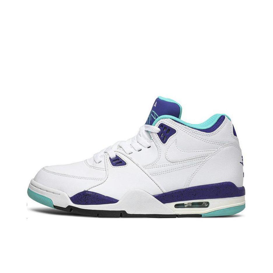 推荐商品：Nike Air Flight 89 篮球鞋 舒适缓震防滑耐磨潮流简约百搭复古轻便 白色/紫色/蓝色