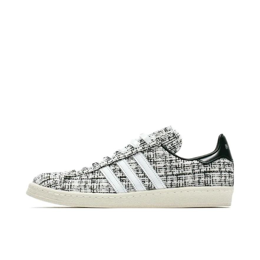 推荐商品：adidas originals Campus 80s 板鞋 复古减震透气防滑轻便休闲舒适耐磨低帮时尚潮流 Dayz X Invincible联名/白色