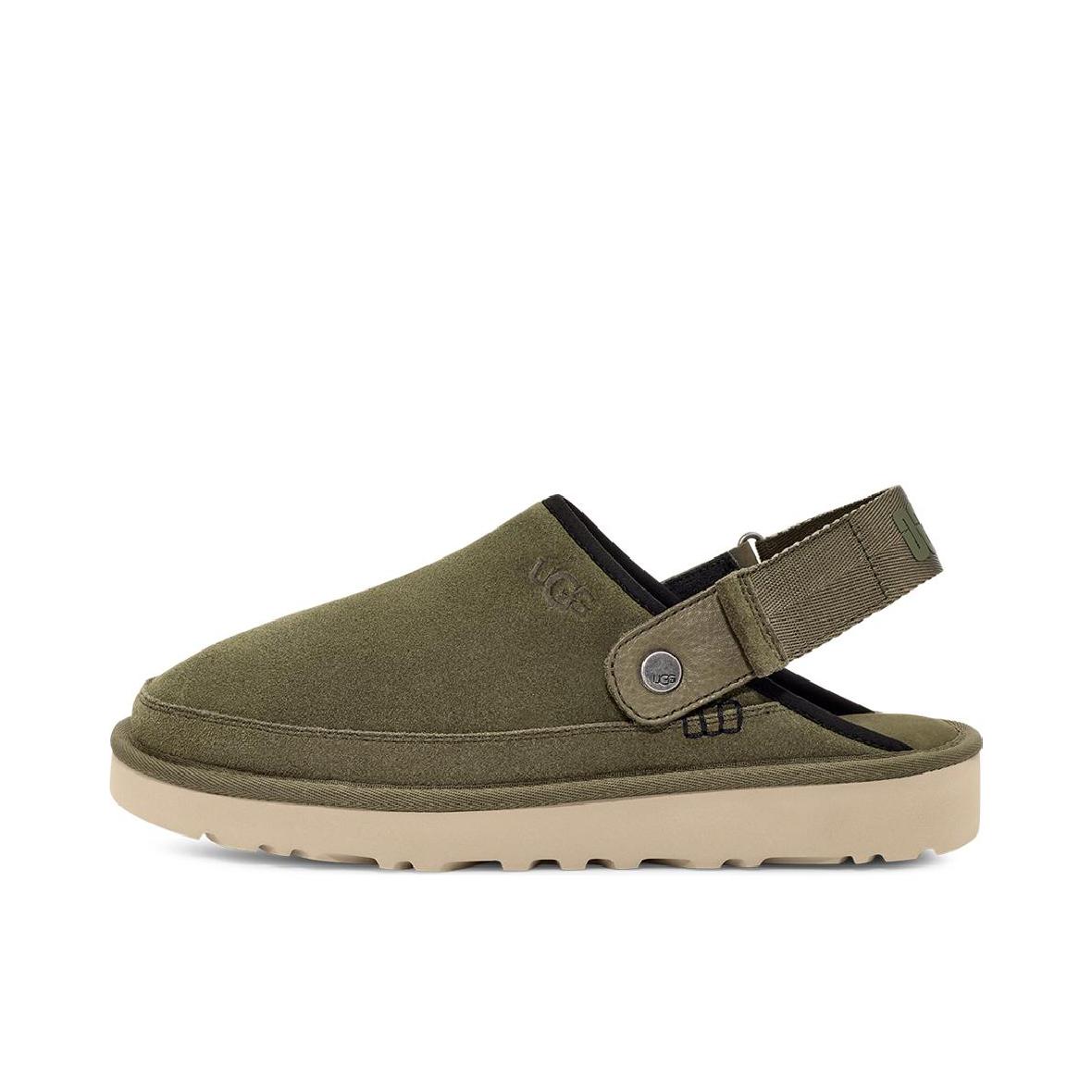 推荐商品：UGG Goldencoast Clog 休闲运动 时尚简约 舒适百搭 一脚蹬 可调节 包头 平底 二层牛皮 凉鞋 绿色