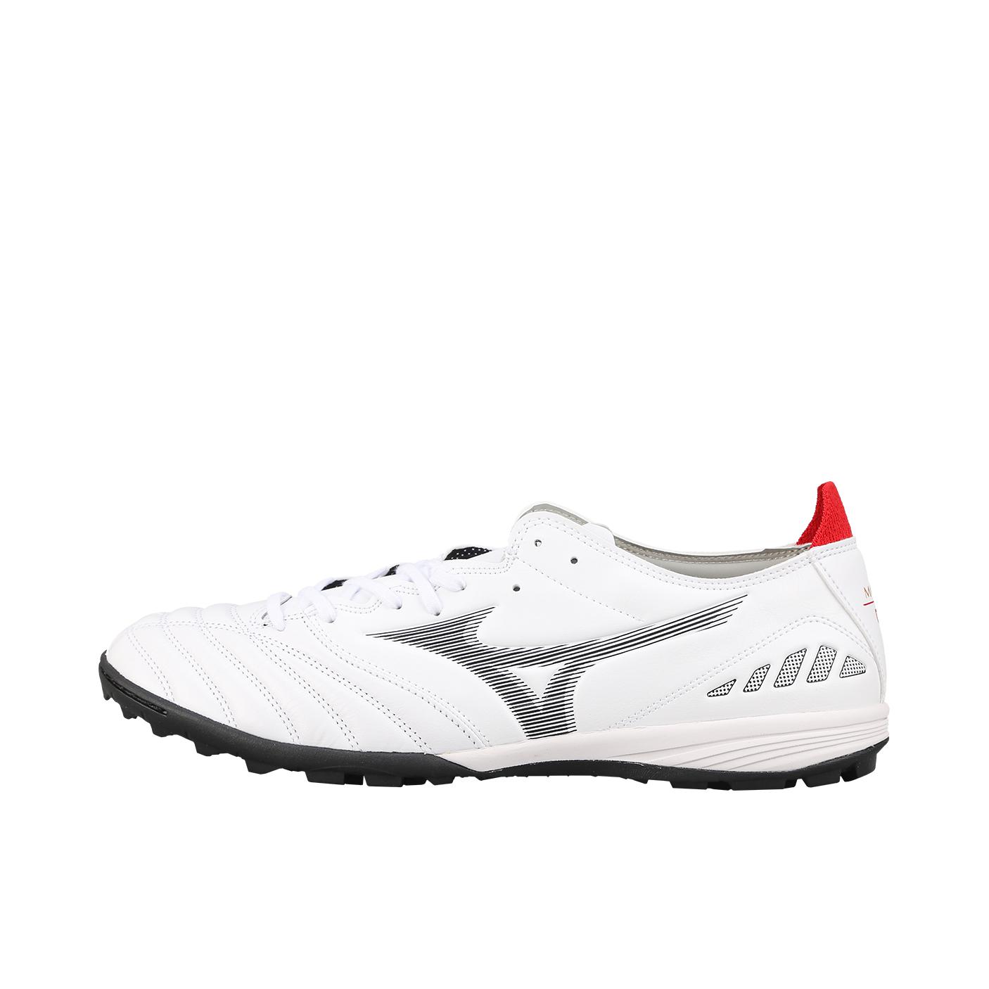 推荐商品：Mizuno/美津浓 Morelia NEO 3 Pro TF 透气减震 袋鼠皮 人造草坪 硬草地 碎钉 胶质 足球鞋 白色/灰色/红色
