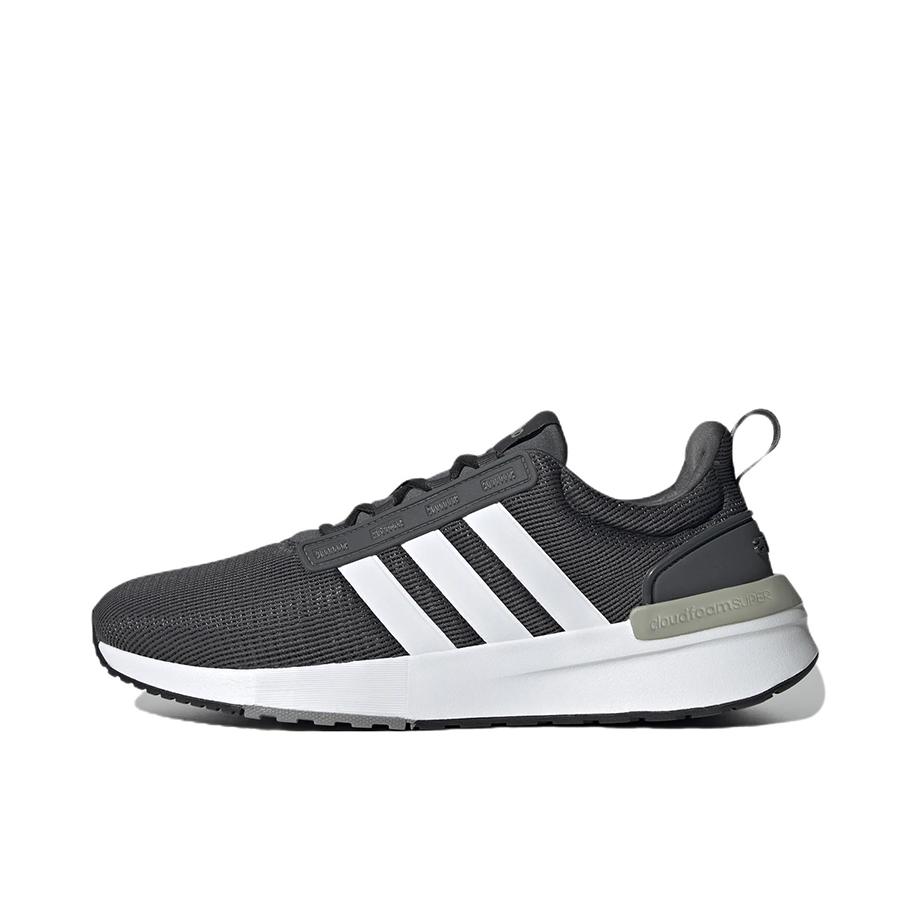 推荐商品：adidas Racer TR21 跑鞋 减震回弹防滑耐磨网面透气织物健身轻运动平跟 深灰/白色