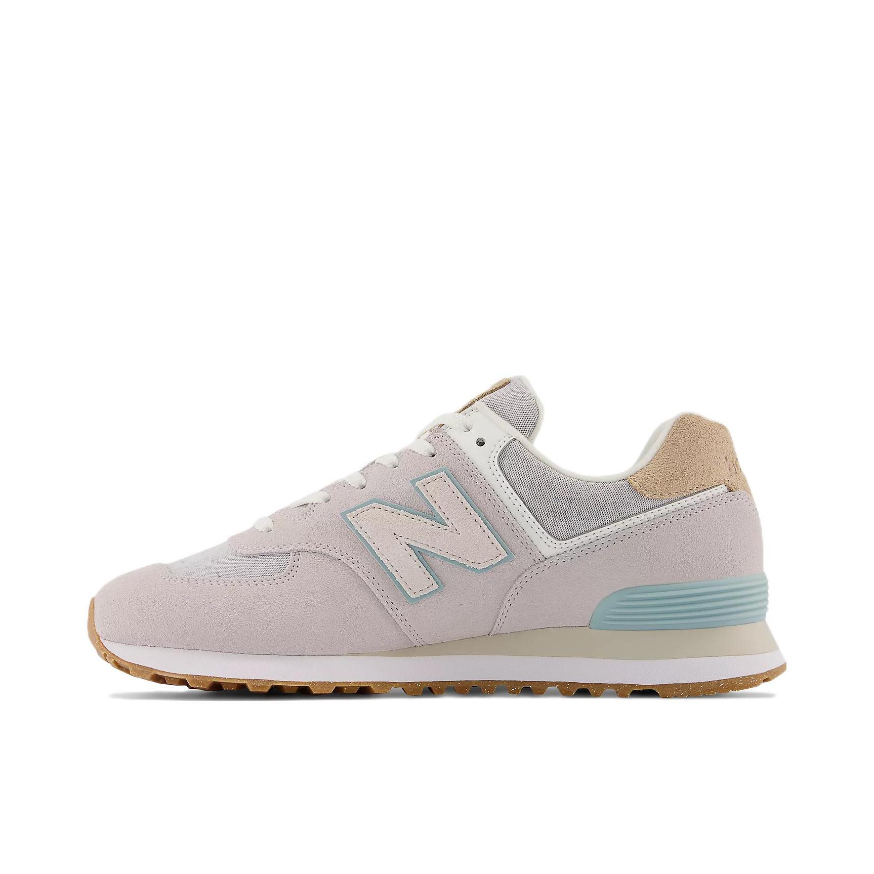 推荐商品：New Balance 574 运动休闲鞋 阿甘鞋 经典复古防滑耐磨缓震舒适透气时尚百搭轻便 粉灰色/蓝色
