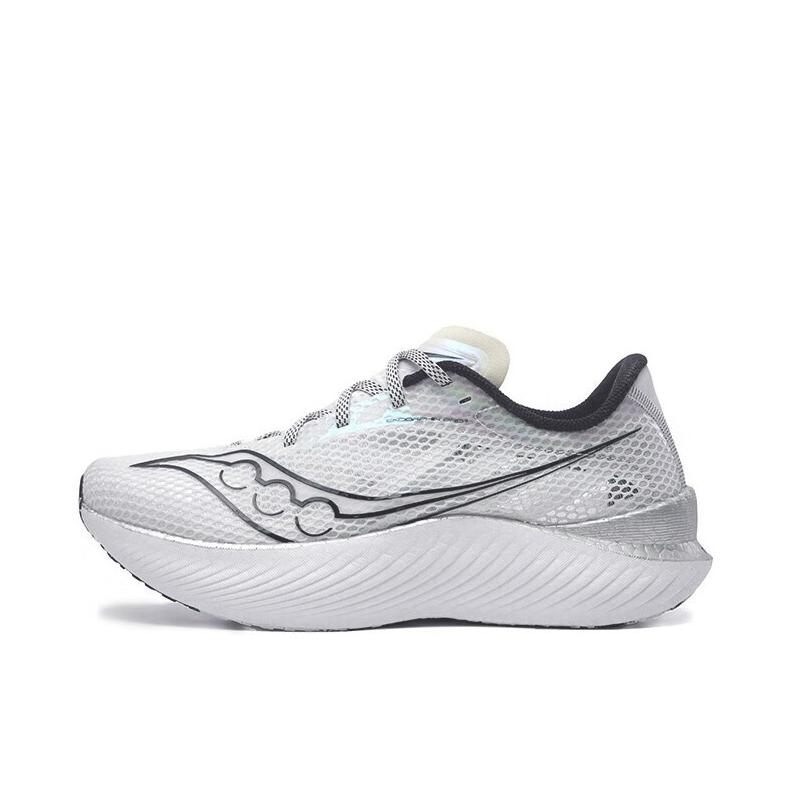推荐商品：Saucony/索康尼 Endorphin Pro 啡鹏3 全掌碳板 减震回弹 防滑耐磨 网面透气 织物 运动 跑鞋 女款/白色/黑色
