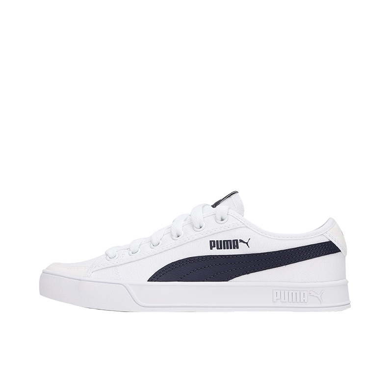 推荐商品：Puma/彪马 Smash Vulc 小白鞋 板鞋 复古百搭舒适轻便防滑耐磨薄底 白色/海军蓝