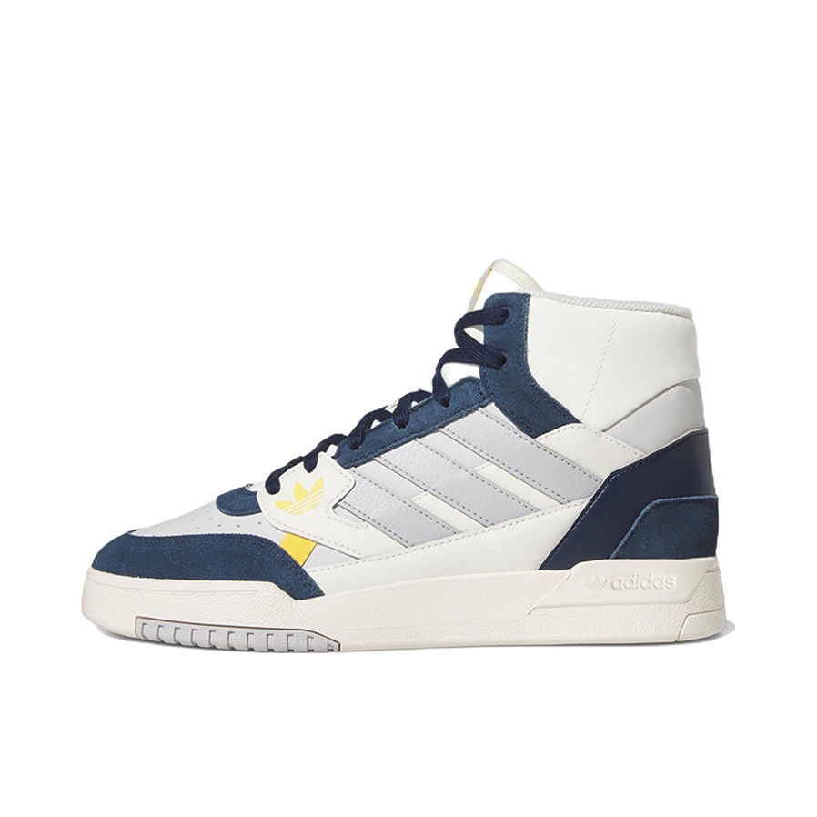 推荐商品：adidas Originals Drop Step 板鞋 复古耐磨透气舒适百搭 玉白/藏青蓝/浅灰