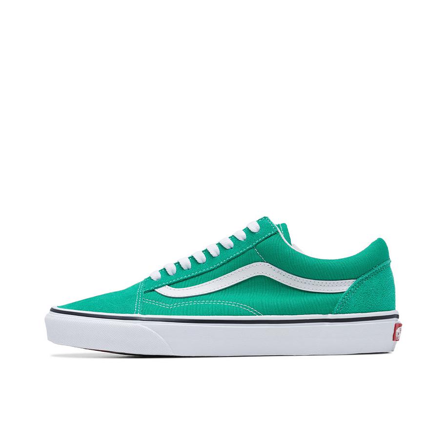推荐商品：Vans/范斯 Old Skool 滑板鞋 板鞋 轻便防滑复古舒适经典 宝石绿/白色