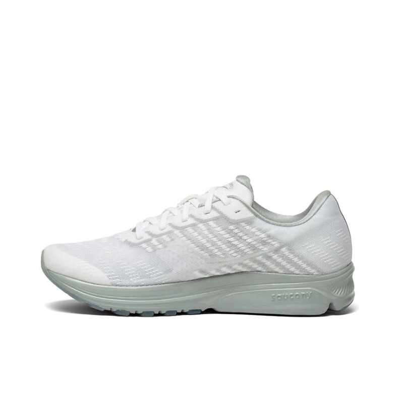 推荐商品：Saucony/索康尼 Ride 驭途 13 舒适轻便 缓震 防滑耐磨 网布透气 跑鞋 白色