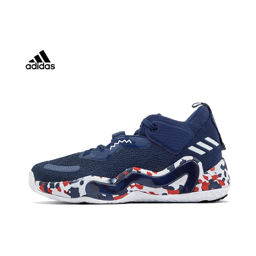 推荐商品：adidas D.O.N. Issue 3 米切尔3代 篮球鞋 透气减震耐磨实战包裹性支撑 藏青/白色