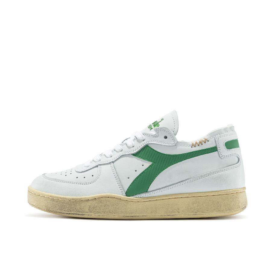 推荐商品：Diadora Mi Basket 防滑耐磨 舒适百搭 轻便透气 复古做旧 运动 休闲鞋 白色/绿色/米色