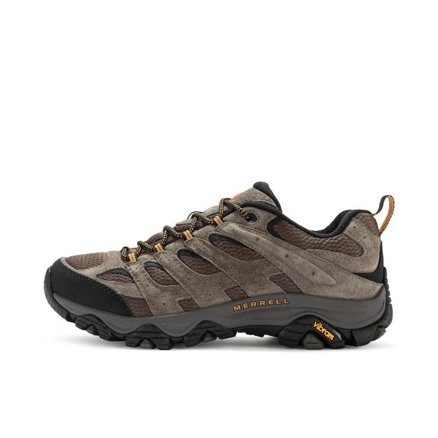 推荐商品：Merrell/迈乐 MOAB 3 低帮 登山鞋 户外休闲鞋 织物防滑耐磨透气轻量缓震包裹性抓地 浅棕黄