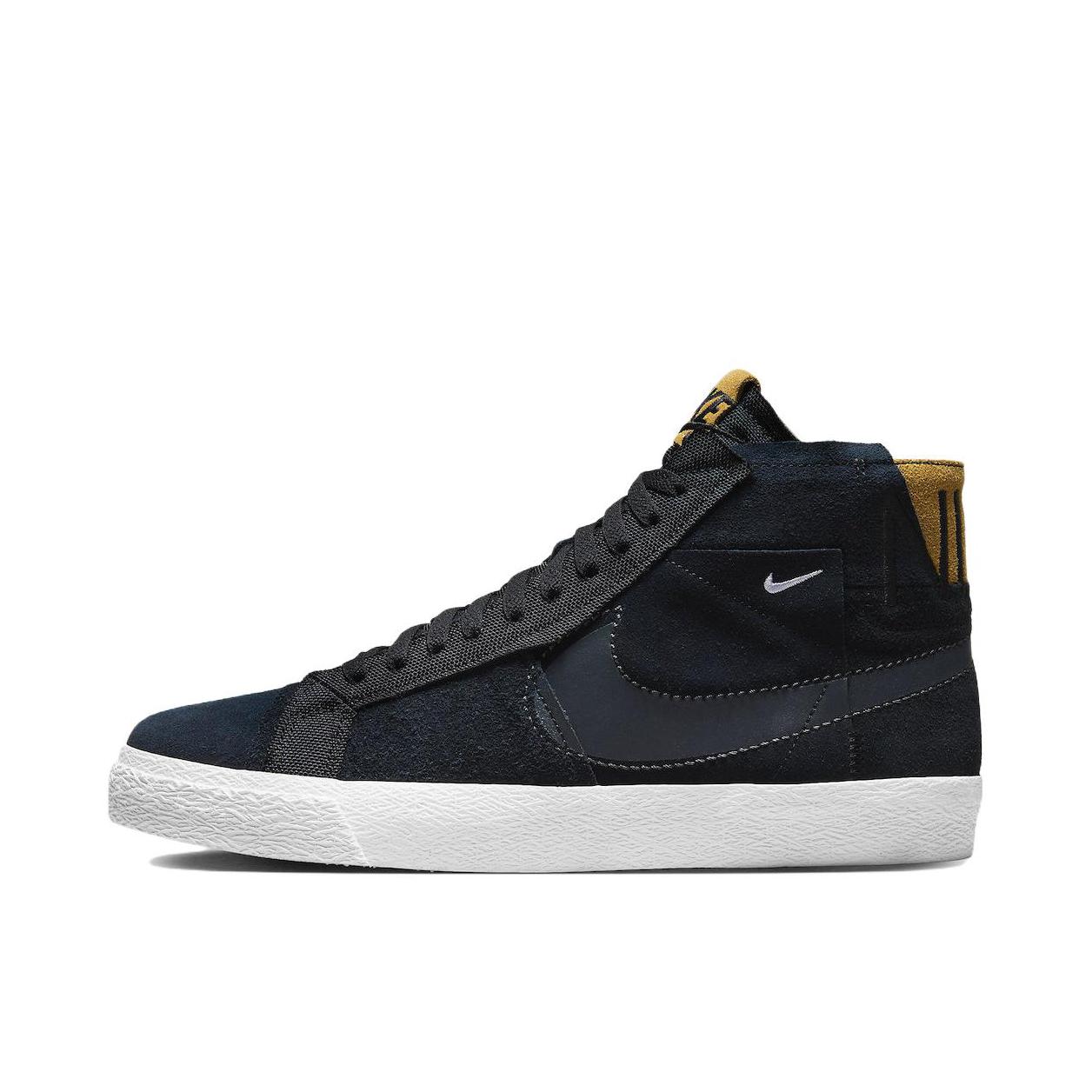 推荐商品：Nike SB Blazer Zoom 滑板鞋 板鞋 拼接时尚复古防滑耐磨透气运动休闲舒适百搭 碳黑/白色