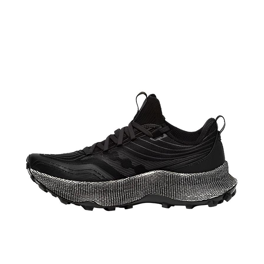 推荐商品：Saucony/索康尼 Endorphin Trail 啡越 越野跑山 减震透气 防滑耐磨 合成革 跑鞋 女款/黑色
