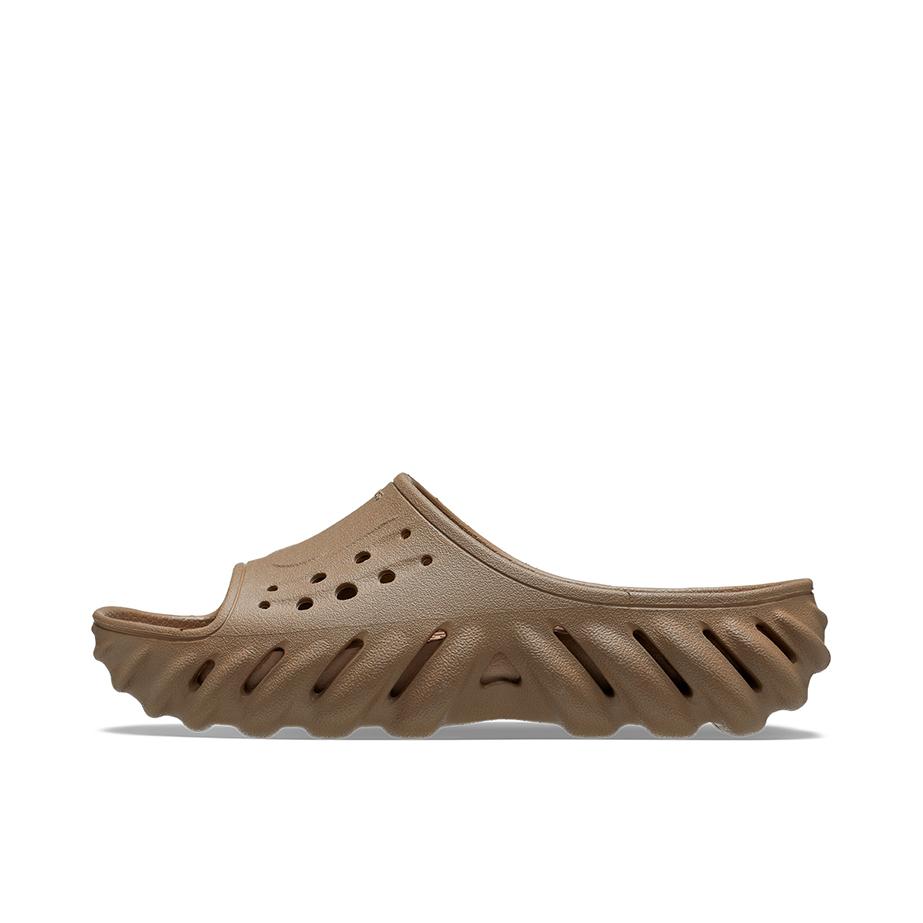 推荐商品：Crocs/卡骆驰 Echo 波波 一字型 套穿 舒适透气 防滑 防磨 百搭 运动 橡胶底 外穿 洞洞鞋 拖鞋 褐色