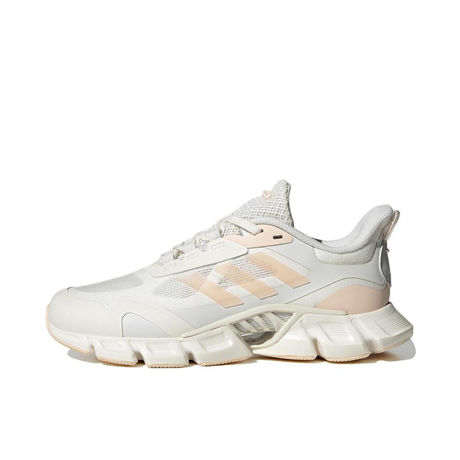 推荐商品：adidas Climacool 跑鞋 缓震回弹防滑耐磨网面透气织物合成革轻运动旋转按钮 亮白色
