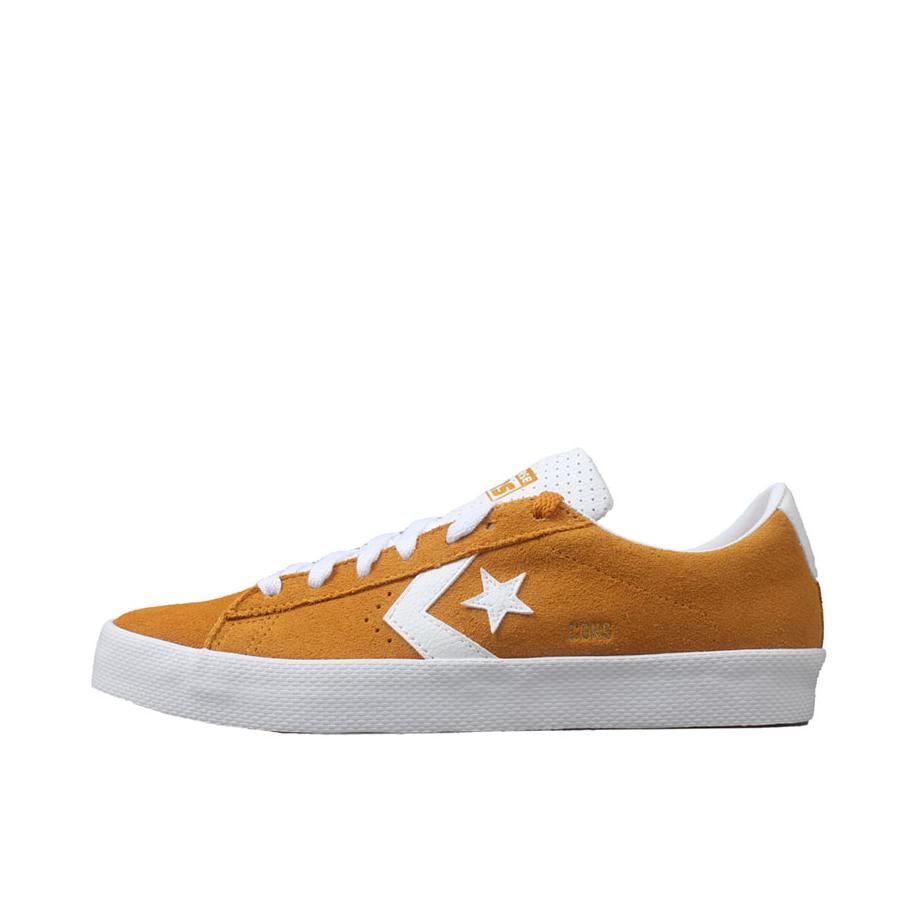 推荐商品：Converse/匡威 PL Vulc Pro 翻毛皮 防滑耐磨 舒适轻便 透气 时尚百搭 复古休闲 滑板鞋 黄色/白色