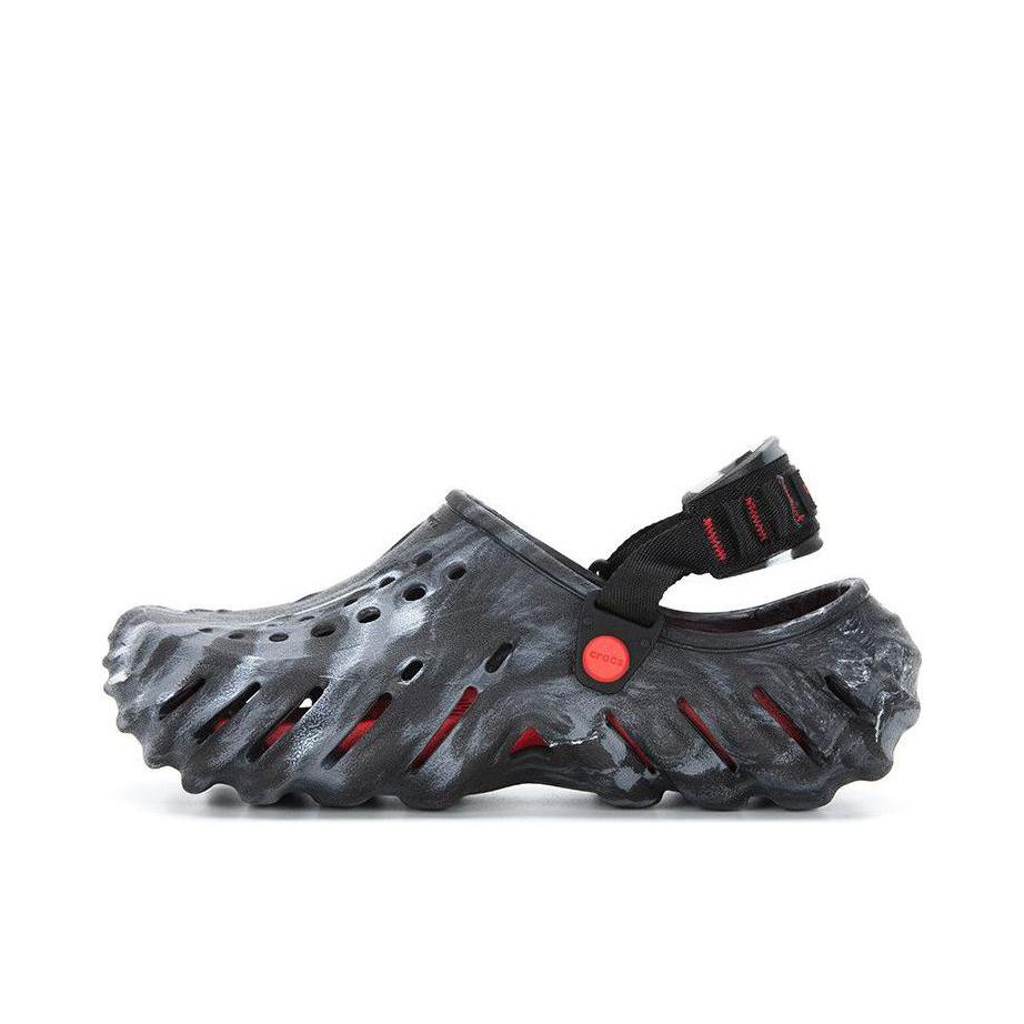 推荐商品：Crocs/卡骆驰 Echo Clog 波波 防滑包头 轻便舒适 一脚蹬 圆头 沙滩运动 涉水 缓震 洞洞鞋 凉鞋 岩石灰