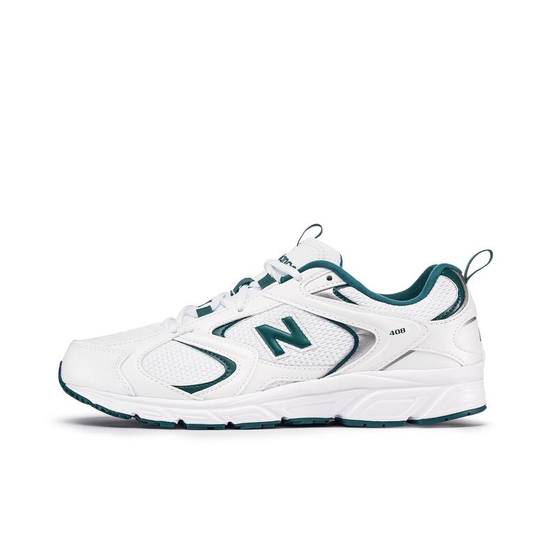 推荐商品：New Balance 408 织物 透气耐磨 防滑增高 舒适网面 时尚复古 潮流 运动休闲鞋 白色/绿色